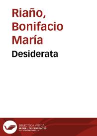 Desiderata | Biblioteca Virtual Miguel de Cervantes