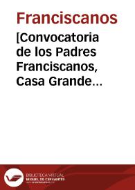[Convocatoria de los Padres Franciscanos, Casa Grande de Granada, para formar dotes para doncellas pobres y honradas] | Biblioteca Virtual Miguel de Cervantes