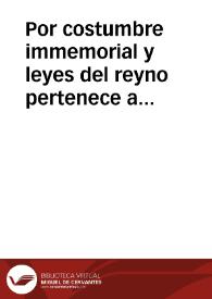 Por costumbre immemorial y leyes del reyno pertenece a Su Magestad y al Cons[e]jo en su nombre retener las bullas de Roma que se traen en derogacion del patronazgo... / [el Duque] | Biblioteca Virtual Miguel de Cervantes