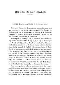 ¿Dónde nació Alfonso X de Castilla? / Antonio Ballesteros y Beretta | Biblioteca Virtual Miguel de Cervantes