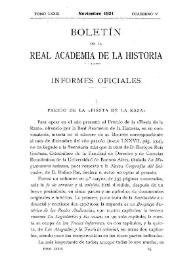 Premio de la "Fiesta de la Raza" / Juan Pérez de Guzmán y Gallo; R.de Ureña; Vicente Lampérez y Romea | Biblioteca Virtual Miguel de Cervantes