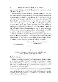 Datos para la biografía artística de los siglos XVI y XVII [I] / Narciso Alonso Cortés | Biblioteca Virtual Miguel de Cervantes