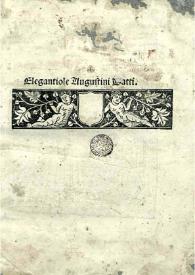 Elegantiole Augustini Datti | Biblioteca Virtual Miguel de Cervantes