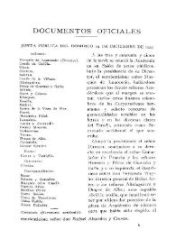 Junta pública del domingo 24 de diciembre de 1922 / Vicente Castañeda | Biblioteca Virtual Miguel de Cervantes