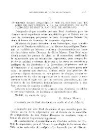 Informes sobre adquisición por el Estado del tesoro de Bentarique y de la colección de antigüedades de don R. Ramírez de Arellano | Biblioteca Virtual Miguel de Cervantes