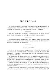 Noticias. Boletín de la Real Academia de la Historia, tomo 82 (mayo 1923). Cuaderno V | Biblioteca Virtual Miguel de Cervantes