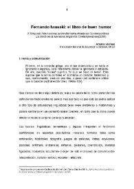 Fernando Iwasaki: el "Libro de buen humor" / Amalia Vilches Dueñas | Biblioteca Virtual Miguel de Cervantes