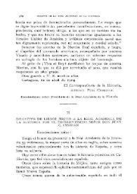 Donativo de libros hecho a la Real Academia de la Historia por el excelentísimo señor don Juan C. Cebrián | Biblioteca Virtual Miguel de Cervantes