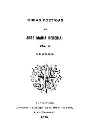 Obras poéticas. Teatro. Vol.II | Biblioteca Virtual Miguel de Cervantes
