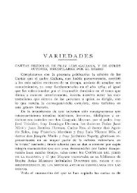 Cartas eruditas de fray Luis Galiana, y de otros autores, recopiladas por el mismo / Vicente Castañeda | Biblioteca Virtual Miguel de Cervantes