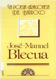 La poesía aragonesa del Barroco / edición de José Manuel Blecua | Biblioteca Virtual Miguel de Cervantes