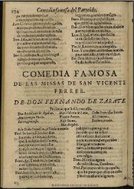 Las missas de San Vicente Ferrer / de don Fernando de Zarate | Biblioteca Virtual Miguel de Cervantes