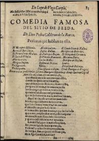 El sitio de Breda / Pedro Calderón de la Barca | Biblioteca Virtual Miguel de Cervantes