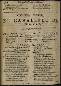 El Cauallero de Gracia / de Tirso de Molina | Biblioteca Virtual Miguel de Cervantes