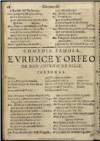 Euridice y Orfeo [1662] / de don Antonio de Solis | Biblioteca Virtual Miguel de Cervantes