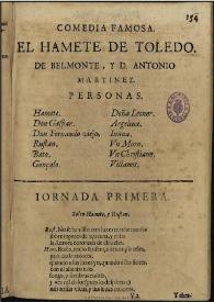 El hamete de Toledo / de Belmonte y D. Antonio Martinez | Biblioteca Virtual Miguel de Cervantes