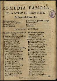 No ay contra el honor poder / [de Antonio Enriquez Gomez] | Biblioteca Virtual Miguel de Cervantes