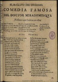 El esclauo del demonio / del doctor Mirademesqua | Biblioteca Virtual Miguel de Cervantes