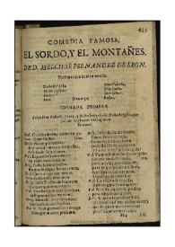 El sordo, y el montañes / de D. Melchor Fernandez de Leon | Biblioteca Virtual Miguel de Cervantes