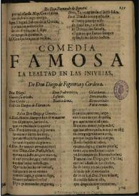La lealtad en las iniurias / de don Diego de Figueroa y Cordoua | Biblioteca Virtual Miguel de Cervantes