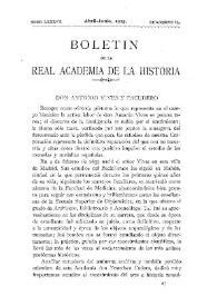 Don Antonio Vives y Escudero / Vicente castañeda | Biblioteca Virtual Miguel de Cervantes