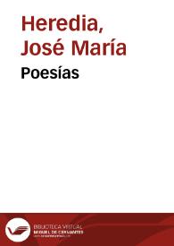 Poesías / de don José María de Heredia ... | Biblioteca Virtual Miguel de Cervantes