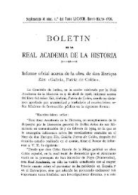 Informe oficial acerca de la obra de don Enrique Zás: "Galicia patria de Colón" / Vicente Castañeda | Biblioteca Virtual Miguel de Cervantes
