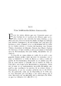 Una fortificación ibérica desconocida / José Lafuente Vidal | Biblioteca Virtual Miguel de Cervantes