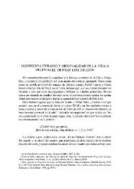 Contexto literario y originalidad de la "Oda a Felipe Ruiz", de Fray Luis de León / Ángel Cilveti Lekunberri | Biblioteca Virtual Miguel de Cervantes
