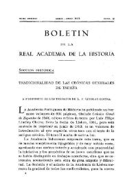 Tradicionalidad de las Crónicas Generales de España / Ramón Menéndez Pidal | Biblioteca Virtual Miguel de Cervantes