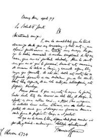 Romero, Francisco, agosto de 1919 | Biblioteca Virtual Miguel de Cervantes