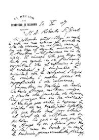 Unamuno, Miguel de, 20 de octubre de 1907 | Biblioteca Virtual Miguel de Cervantes