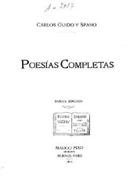 Poesías completas / Carlos Guido y Spano | Biblioteca Virtual Miguel de Cervantes