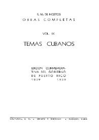 Temas cubanos / E. M. de Hostos | Biblioteca Virtual Miguel de Cervantes