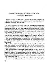 Conjunto monumental de la ciudad de Arcos de la Frontera (Cádiz) / Informe presentado por ... Fernando de la Cuadra, Académico correspondiente en Cádiz, y leído en la sesión celebrada por la Comisión Central de Monumentos el día 3 de marzo de 1958 | Biblioteca Virtual Miguel de Cervantes