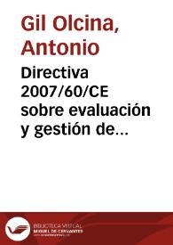 Directiva 2007/60/CE sobre evaluación y gestión de los riesgos de inundación / Antonio Gil Olcina | Biblioteca Virtual Miguel de Cervantes