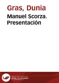 Manuel Scorza. Presentación / Dunia Gras Miravet | Biblioteca Virtual Miguel de Cervantes