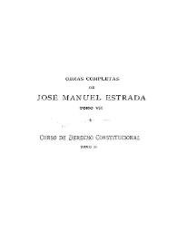 Obras completas de José Manuel Estrada. Tomo VII | Biblioteca Virtual Miguel de Cervantes