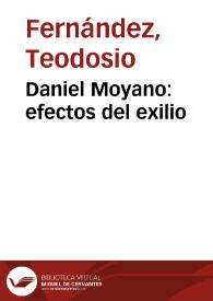 Daniel Moyano: efectos del exilio / Teodosio Fernández | Biblioteca Virtual Miguel de Cervantes