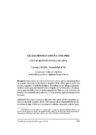 Cecilia Roth en España (1976-1985) = Cecilia Roth in Spain (1976-1985) / Carmen Ciller y Manuel Palacio | Biblioteca Virtual Miguel de Cervantes