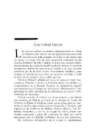 Don Gabriel Llabrés / José Ramón Mélida | Biblioteca Virtual Miguel de Cervantes
