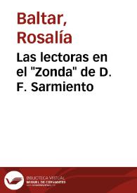 Las lectoras en el "Zonda" de D. F. Sarmiento | Biblioteca Virtual Miguel de Cervantes