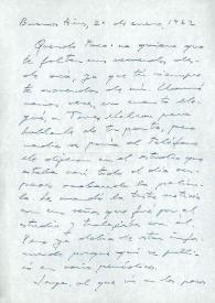 Carta de Fernando Fernán Gómez a Francisco Rabal. Buenos Aires, 20 de enero de 1962 | Biblioteca Virtual Miguel de Cervantes