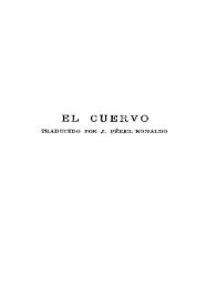 El cuervo / Edgar Allan Poe; traducido por J. Perel Bonaldo | Biblioteca Virtual Miguel de Cervantes