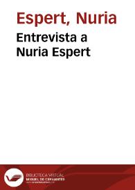 Entrevista a Nuria Espert | Biblioteca Virtual Miguel de Cervantes