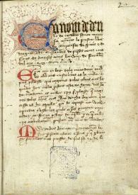 Libre de conexenses de spicies e de drogues e de avissaments de pessos canes e massures de diverses terres ha viij de setembre del any M.CCCC.L.V. | Biblioteca Virtual Miguel de Cervantes