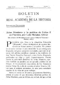 "Arias Montano y la política de Felipe II en Flandes", por Luis Morales Oliver / Gabriel Maura Gamazo | Biblioteca Virtual Miguel de Cervantes