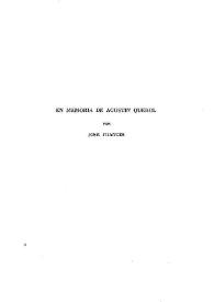 En memoria de Agustín Querol / por José Francés | Biblioteca Virtual Miguel de Cervantes