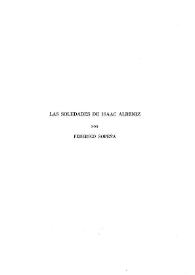 Las soledades de Isaac Albéniz / por Federico Sopeña | Biblioteca Virtual Miguel de Cervantes