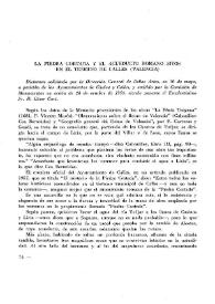 La piedra cortada y el acueducto romano sitos en el término de Calles (Valencia) / César Cort | Biblioteca Virtual Miguel de Cervantes